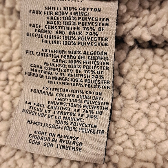 Levi's Washed Grey Denim-Sherpa Fall/Winter Biker Jacket/Coat Size M - Picture 11 of 15